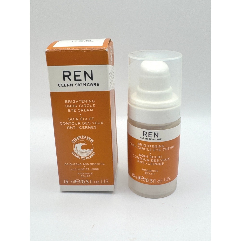 REN Clean Skincare Brightening Dark Circle Eye Cream 15ml NIB